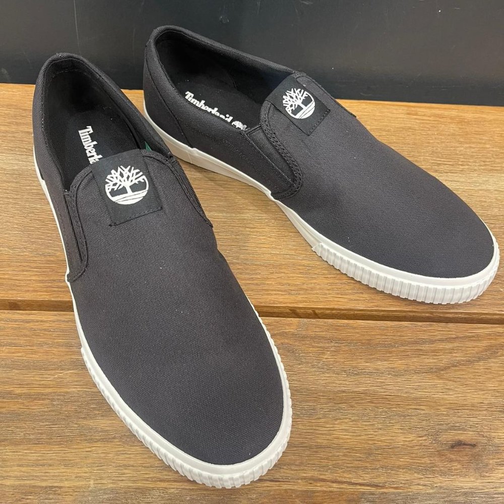 TIMBERLAND MEN'S MYLO BAY LOW SLIP ON SNEAKER BLACK CANVAS A662W ALL SIZES
